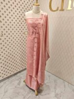 Salwar with half of the flower like pattern and cut works - Image 6