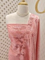 Salwar with half of the flower like pattern and cut works - Image 4