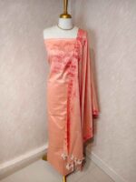 Salwar with half of the flower like pattern and cut works - Image 9