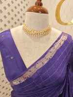 Viscose with check design and thin border (Dark) - Image 53