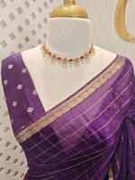 Viscose with check design and thin border (Dark) - Image 29