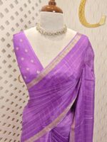 Viscose with check design and thin border (Dark) - Image 19