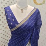 Viscose with check design and thin border (Dark)