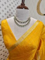 Viscose with check design and thin border (Dark) - Image 8