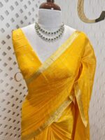 Viscose with check design and thin border (Dark) - Image 7