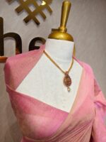 Tissue linen with stripes pattern on pallu - Image 3