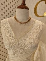 Organsa with floral cutwork on boarder - Image 23