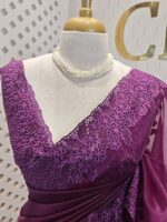 Organsa with floral cutwork on boarder - Image 14