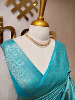 Banarasi with floral and veiny jacquard design - Image 26
