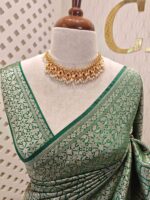Banarasi with floral and veiny jacquard design - Image 29