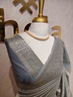 Banarasi with floral and veiny jacquard design - Image 23
