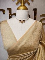 Banarasi with floral and veiny jacquard design - Image 19