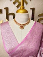 Banarasi with floral and veiny jacquard design - Image 47