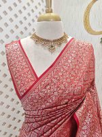 Banarasi with floral and veiny jacquard design - Image 53