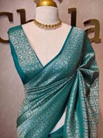 Banarasi with floral and veiny jacquard design