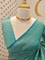 Banarasi with floral and veiny jacquard design - Image 32