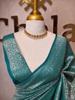Banarasi with floral and veiny jacquard design - Image 2