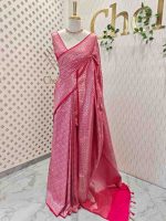 Banarasi with floral and veiny jacquard design - Image 57