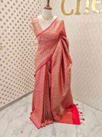 Banarasi with floral and veiny jacquard design - Image 39