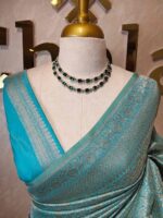 Banarasi with intricate floral and leaf design - Image 5