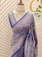 Banarasi with tree and paisley like motif - Image 10