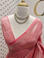 Banarasi with 3 leafy and veiny designs - Image 10