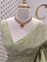 Banarasi with 3 leafy and veiny designs - Image 13