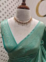 Banarasi with 3 leafy and veiny designs - Image 16