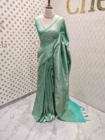 Banarasi with 3 leafy and veiny designs - Image 18
