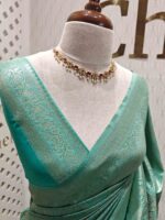 Banarasi with 3 leafy and veiny designs - Image 17
