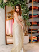 Banarasi with 3 leafy and veiny designs - Image 3
