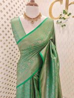 Banarasi with 2 end brocade pattern and double border