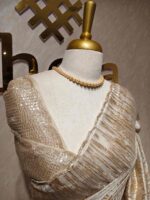 Organza with turkish dripping stripes and scallop border - Image 6