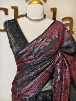 Organza with turkish branches like pattern