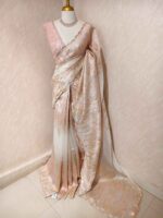 Organza with turkish dripping stripes and scallop border - Image 10