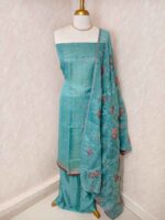 Salwar with cross stitch floral design - Image 6