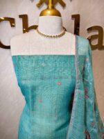 Salwar with cross stitch floral design - Image 4