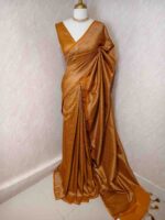 Soft katan with stylized leaf shape and intricate floral pattern - Image 4