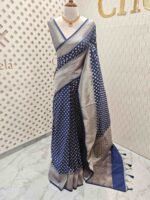 Soft katan with wide border and leafy buttas - Image 7
