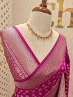 Soft katan with wide border and leafy buttas - Image 12