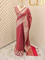 Soft katan with wide border and leafy buttas - Image 4