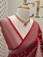 Soft katan with wide border and leafy buttas - Image 3