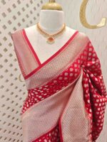 Soft katan with wide border and leafy buttas