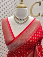 Soft katan with wide border and leafy buttas - Image 14