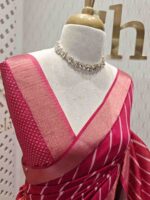 Tissue with mirror work and diagonal stripes pattern - Image 3