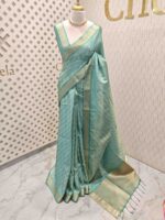 Tissue with mirror work and diagonal stripes pattern - Image 16