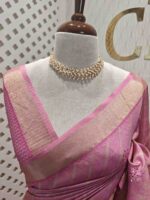 Tissue with mirror work and diagonal stripes pattern - Image 17