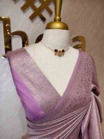 Banarasi with floral and veiny jacquard design - Image 14