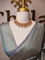 Banarasi with blossoms, veiny design - Image 8