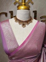 Banarasi with blossoms, veiny design - Image 11